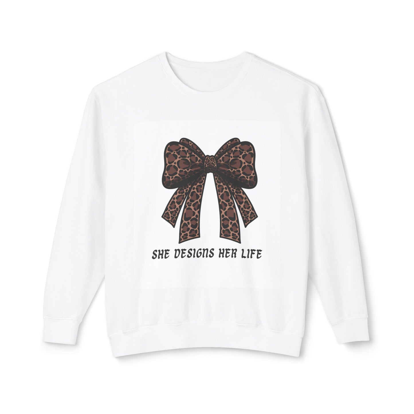 She Designs Her Life Leopard Bow Sweatshirt
