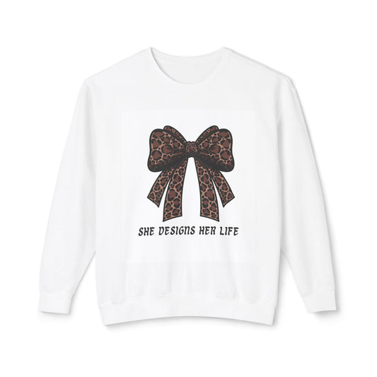 She Designs Her Life Leopard Bow Sweatshirt